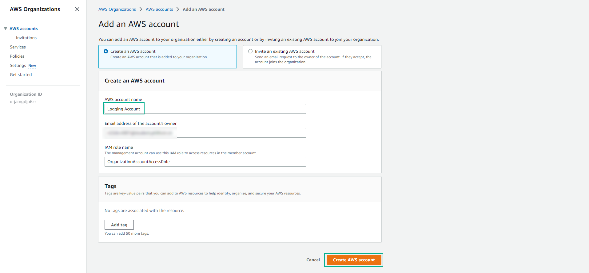 Create AWS Account